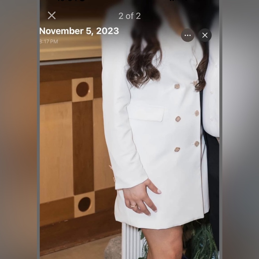 Elegant White Double-Breasted Women's Coat